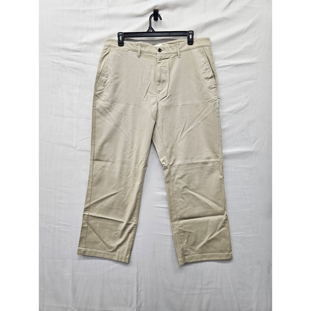 Goodfellow & Co Mens Relaxed Straight Chino Pants Tan Cotton Blend Size 38X30